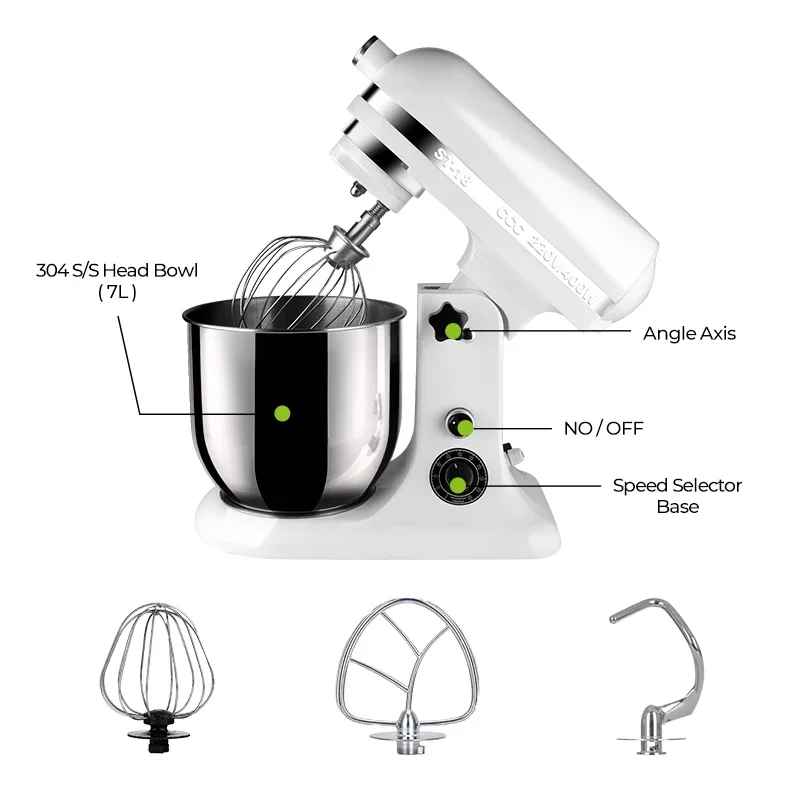 Multifunctional Kitchen Appliances Profesional Cake Patissier Robot Cuisine Machine 7L Batidora Electric Food Commercial Mixer