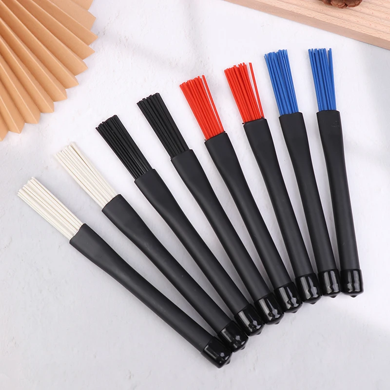 2Pcs/Pair Brush For Drum Stick Bundle Brush Brushes Nylon Jazz For Drumstick Broom Rubber Percussion With Handle