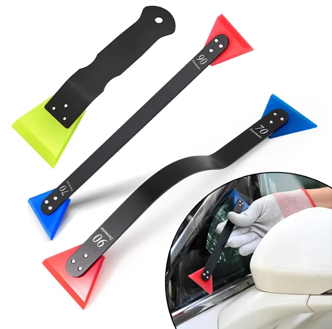 Rubber Blade Squeegee Metal Handle Scraper Glass Cleaning Snow Shovel Window Tint Film Car PPF Wrap Tool