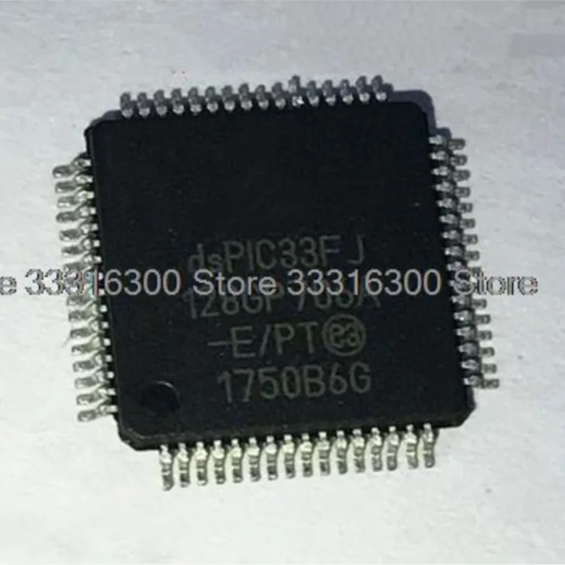

2PCS New DSPIC33FJ128GP706A-I/PT QFP64 Digital signal processor chip IC
