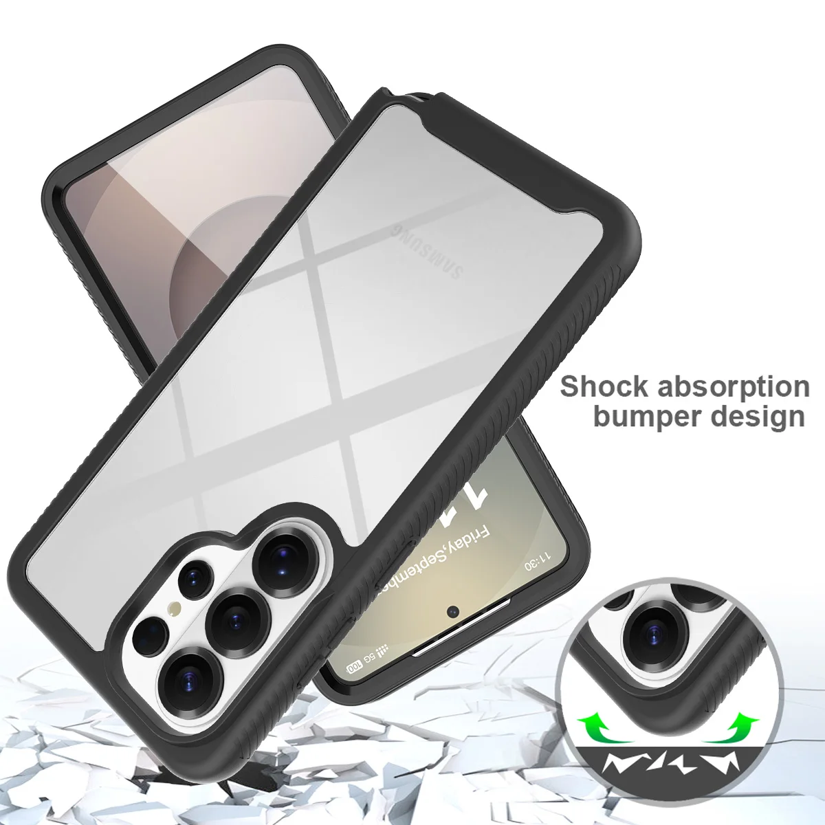 360° Full Protection Shockproof Case with Screen Protector and Clear Cover