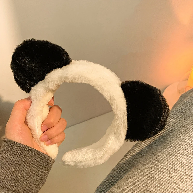 VASANA Cerchietti Peluche Con Orecchie Da Panda: 3 Pezzi (nero, Bianco, Rosa) Per Feste, Cosplay E Divertimento