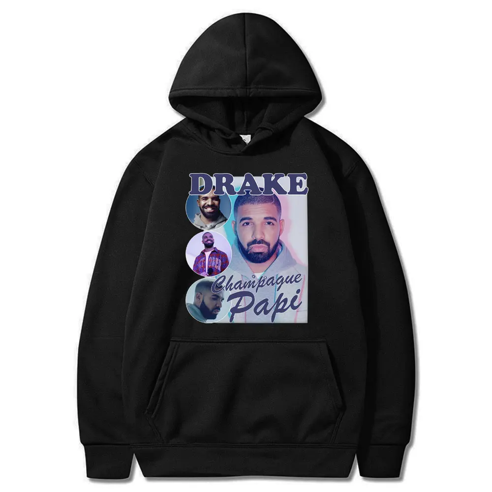 

Rapper Drake Fashion Print Hoodie Men Women Aesthetic Hooded Fleece Sweatshirt Hip Hop Tops Oversized Pocket Hoodies Streetwear