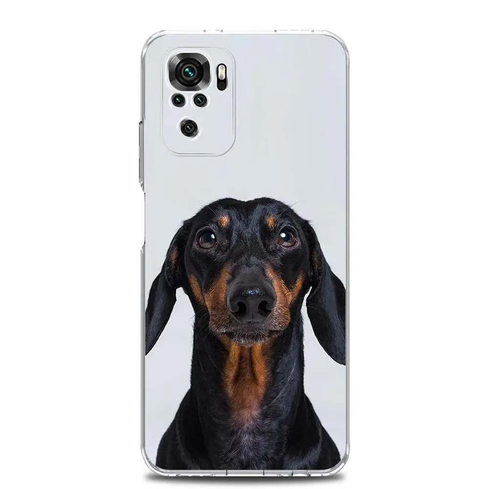 Clear Dachshund Sausage Dog Design Phone Case Cover