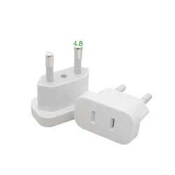 Universal US to EU Power Plug Adapter (4.8mm WT)