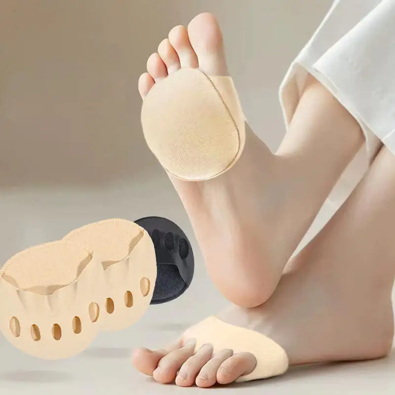 여성용 하이힐 5개 발가락 앞꿈치 패드 1쌍, 굳은살, 사마귀, 발 관리용, 충격 흡수 양말, 발가락 패드 인서트