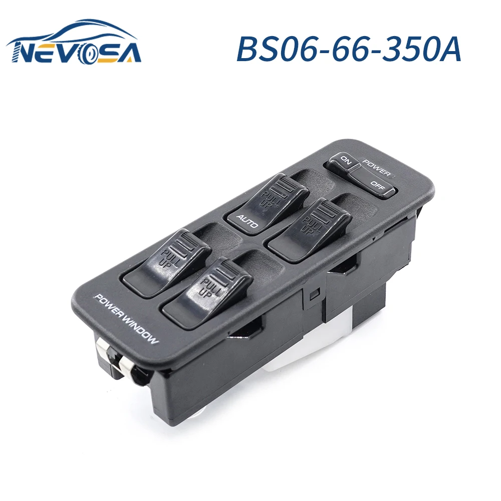 

NEVOSA BS06-66-350A For Mazda BG 323 1987-94 Front Left Side Electric Power Car Window Switch Clip-Proof BS0666350A BS06-66-350B