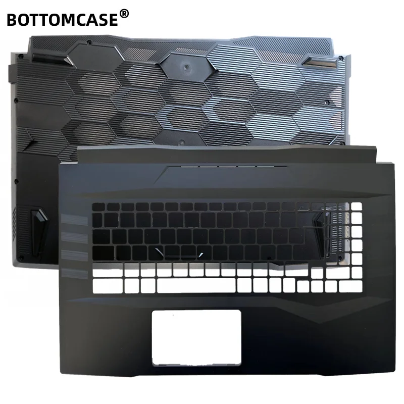 

BOTTOMCAS New For MSI Pulse GL76 MS-17L1 MS-17L2 Laptop Upper Case Palmrest Cover Bottom Base Cover Lower Case 3077L1C223