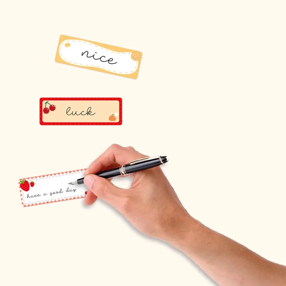 Cartoon Name Stickers Kids School Kitchen Sticker Refrigerator Food Storage Label Sticker Stationery Handwritten 120pcs/roll, cartoon stickers,stationery stickers,cartoon sticker,stationery supplies