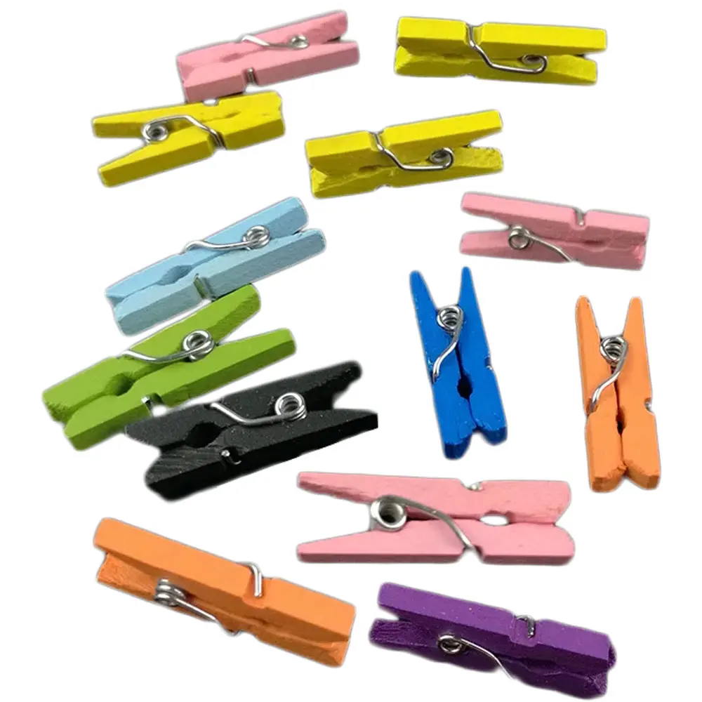 Wooden craft clips 50PCS Mini Wooden Clothe Photo Paper Peg Clothespin Craft Clips Clothes Photo Paper Peg Pin Clothespin Craft Clips Party Decor