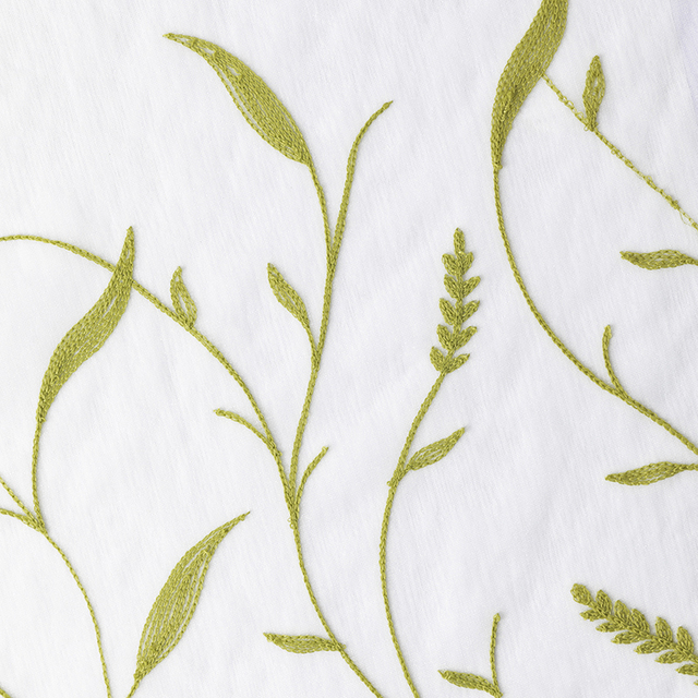 White Wheat Embroidered Sheer Curtains for Bedroom Window Dining Room Living Room Kitchen Curtain Drapes Decoration