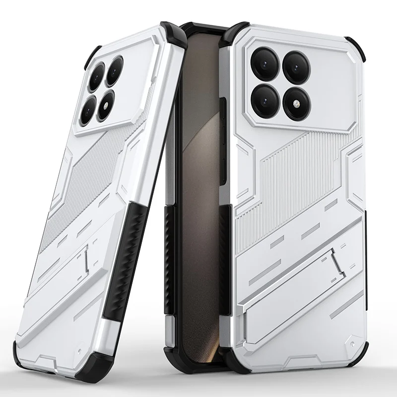 Car Magnetic Armor Shockproof Stand Phone Case with Back Cover Protection