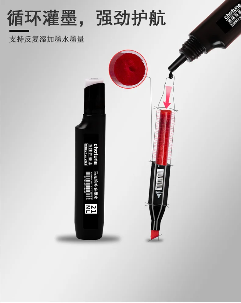 For Coloring Manga Student Artist Supplies 12/48 Colors Drawing Sketch Markers Set Oily Alcohol Based Art Marker Pen