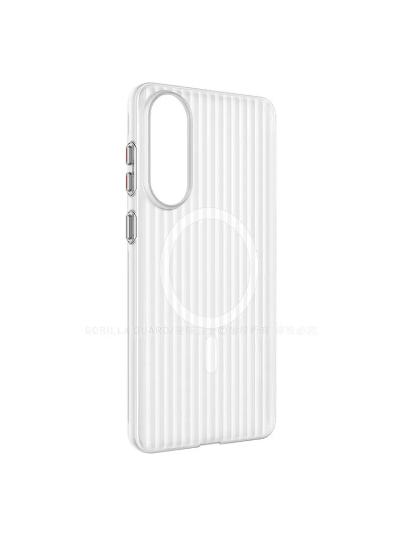 Luxury Magnetic Frosted Transparent PC Case with Skin-Friendly Feel and Shockproof Protection