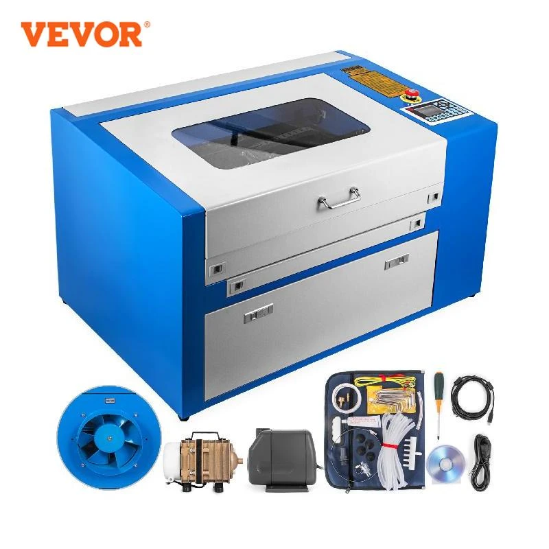 VEVOR 50W Laser Engraver CO2 Laser Tube Cutting Machine USB Port CNC