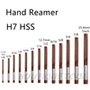 Reamer 1/8 3/16 1/4 5/16 3/8 1/2 5/8 3/4 5/32 7/16 9/16 7/8 1inch H7 HSS Hand Reamer CNC Straight Shank Chuck 3.175 12.7 25.4mm 1