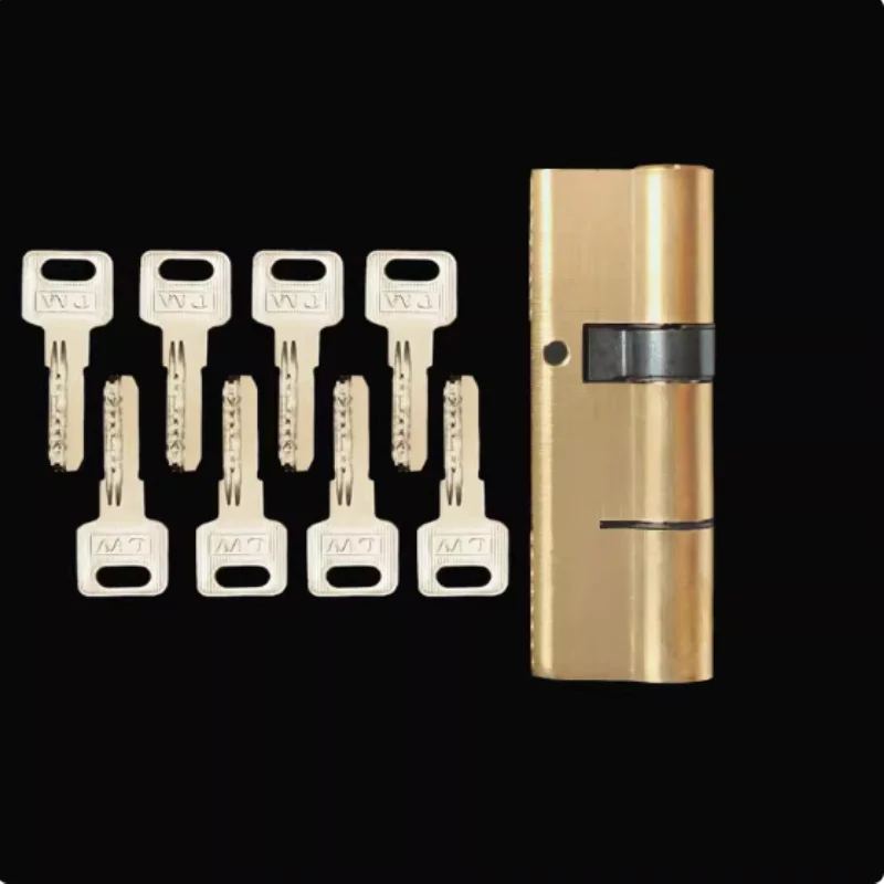 ประตูกระบอกล็อค Biased 65 70 80 90 115 มม.กระบอก AB Key Anti-Theft Entrance ทองเหลืองประตูล็อคยาว Core ขยายคีย์ 1