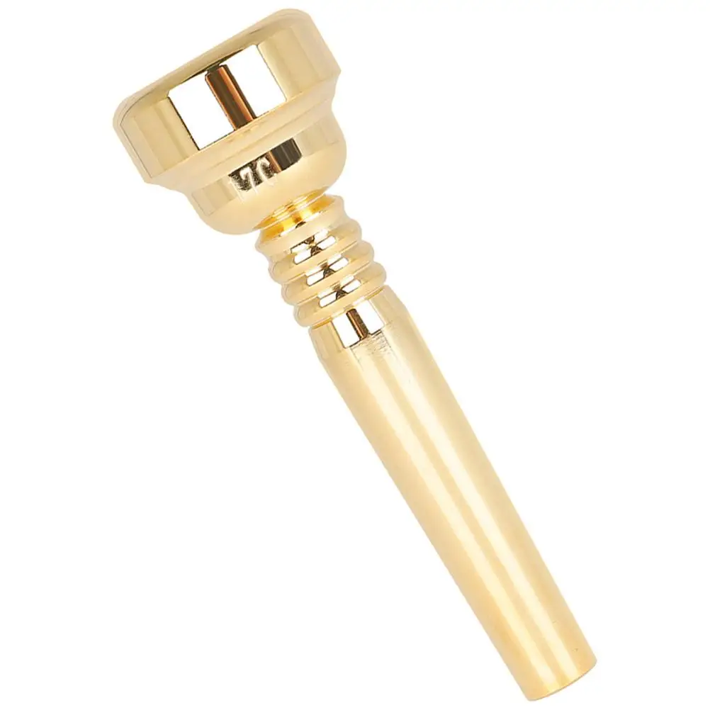 Gold Plated Trumpet Mouthpiece 17C Small Brass Copper Finish for Student Adult Beginner Music Instrument Accessories Durable