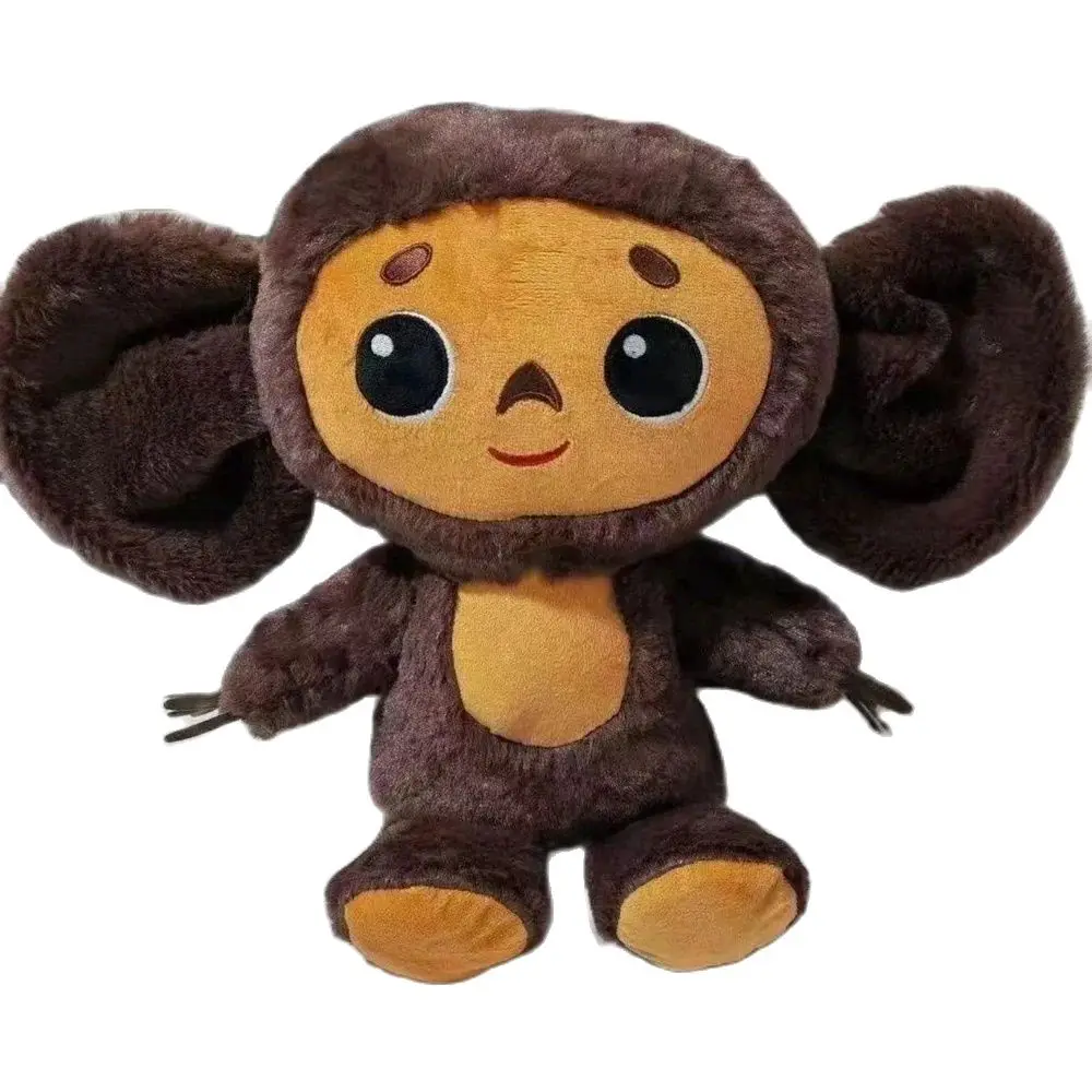 24CM New Russia Anime Cheburashka Plush Doll Big Eyes Monkey Чебурашк  Stuffed Plushie Toys Lovely Appease Pillow For Kids Gifts mini summer doll shoes for korean paola rhine doll 5 cm flower sandals for american 14 inch girl exo russia steams doll toy gift