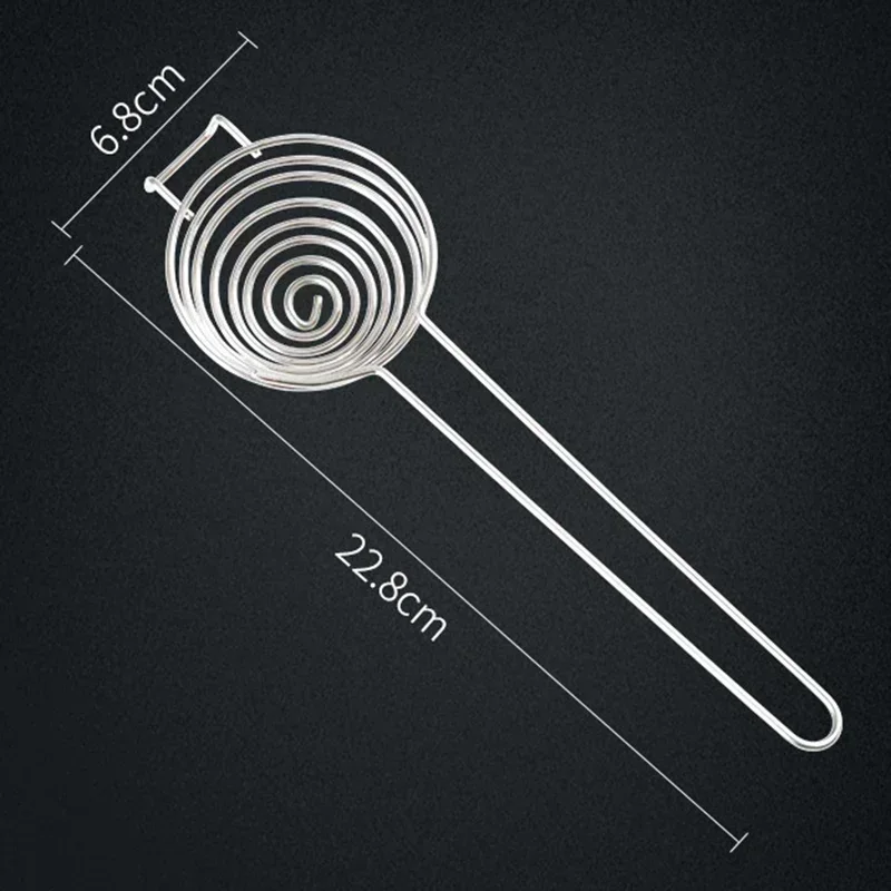 Spiral Stainless Steel Egg Yolk White Separator Long Handle Household Kitchen Tool Portable Egg Accessories