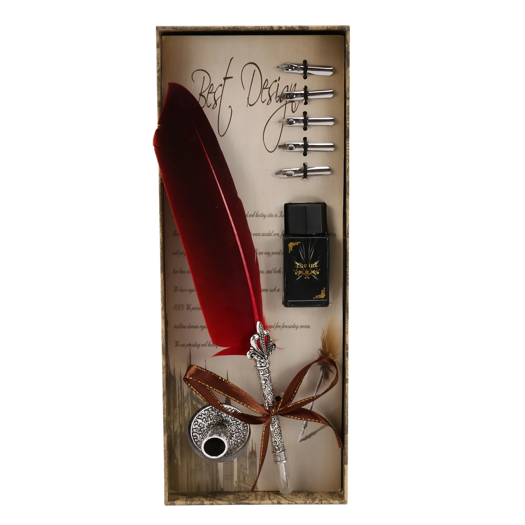 

Ручка ручной работы, английская ручка, окунированная в воде, для письма с чернилами, 1 комплект