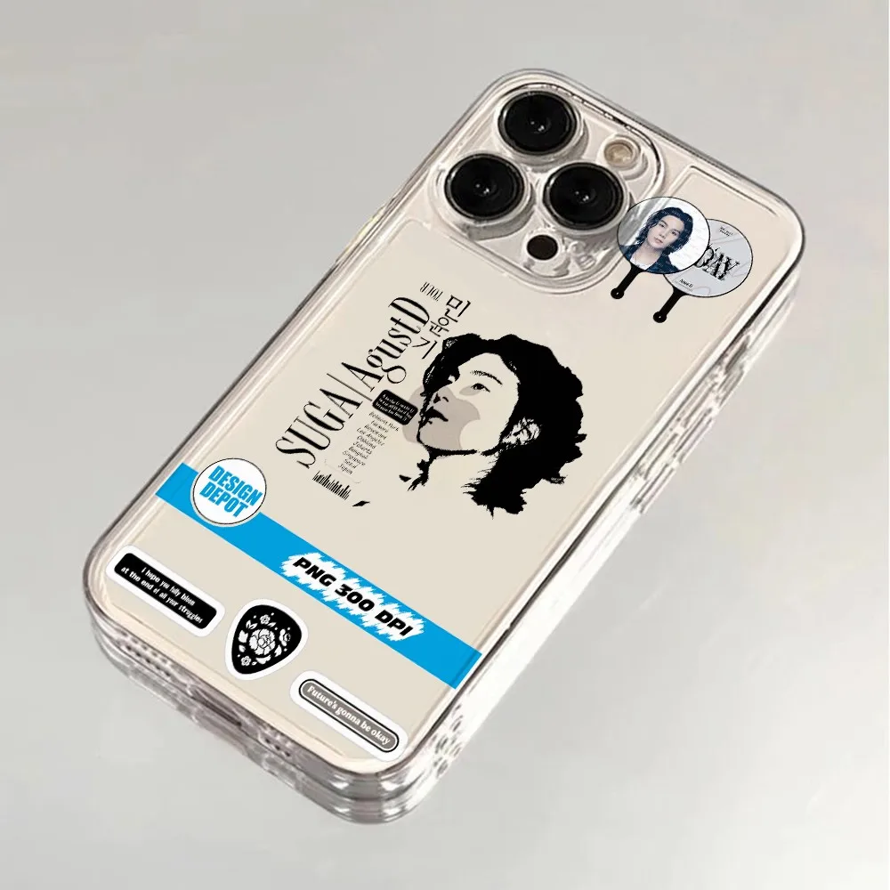 S-SUGA A-Agust D Clear Soft Phone Case Cover