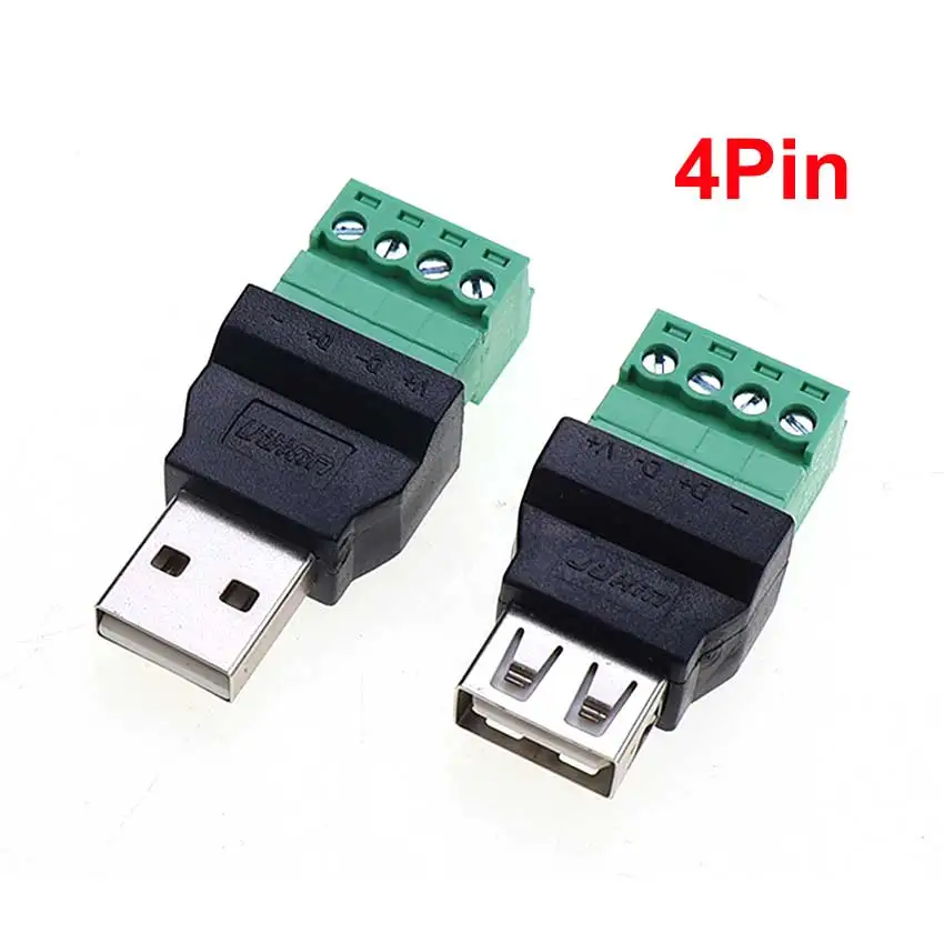 Enhanced USB 2.0 Connector with Screw Terminal Adapter