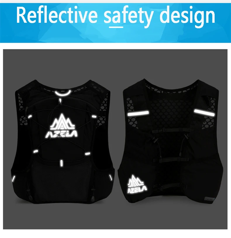 Outdoor Trail Running Backpack Ultralight Running Race Hydration Vest Breathable Jogging Vest for Marathon Cycling Hiking Trail