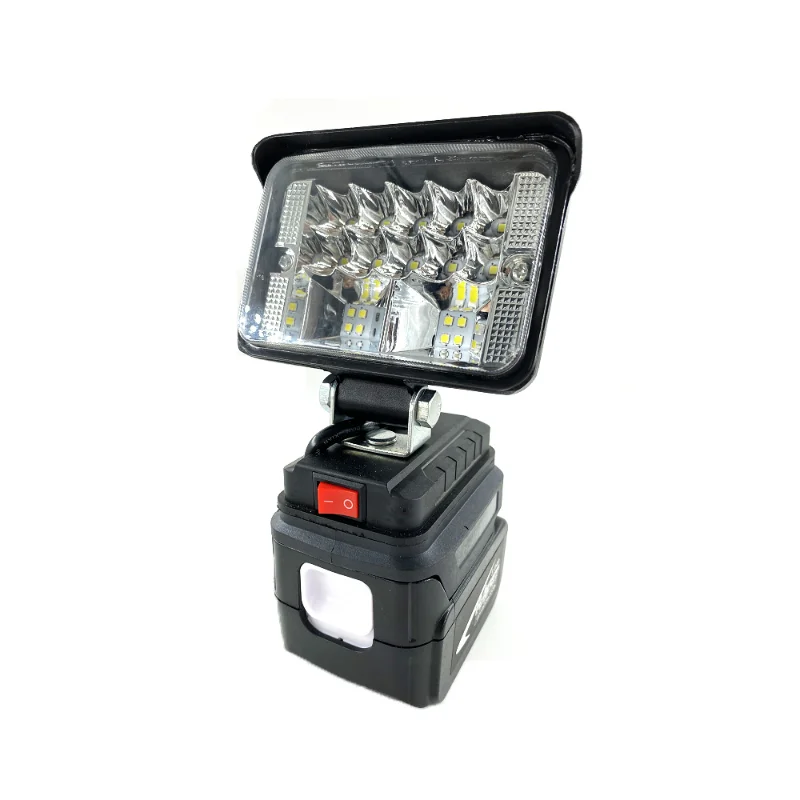작업등 LED 램프 Makita/Dewalt/Milwaukee 18V 리튬 이온 배터리 무선 비상 투광 램프 휴대용 손전등, 마키타 디월트 밀워키 작업등