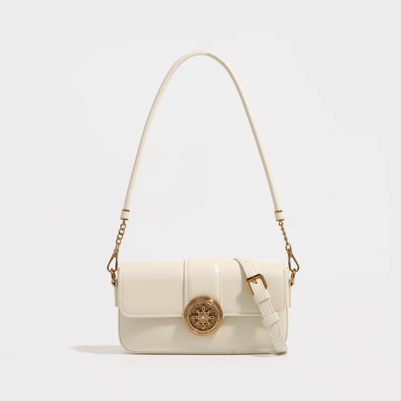 Jenny&Dave French Shoulder Messenger Bag Women Fashion Ladies Elegant Leather Underarm Bag Women Solid Color Party Bag