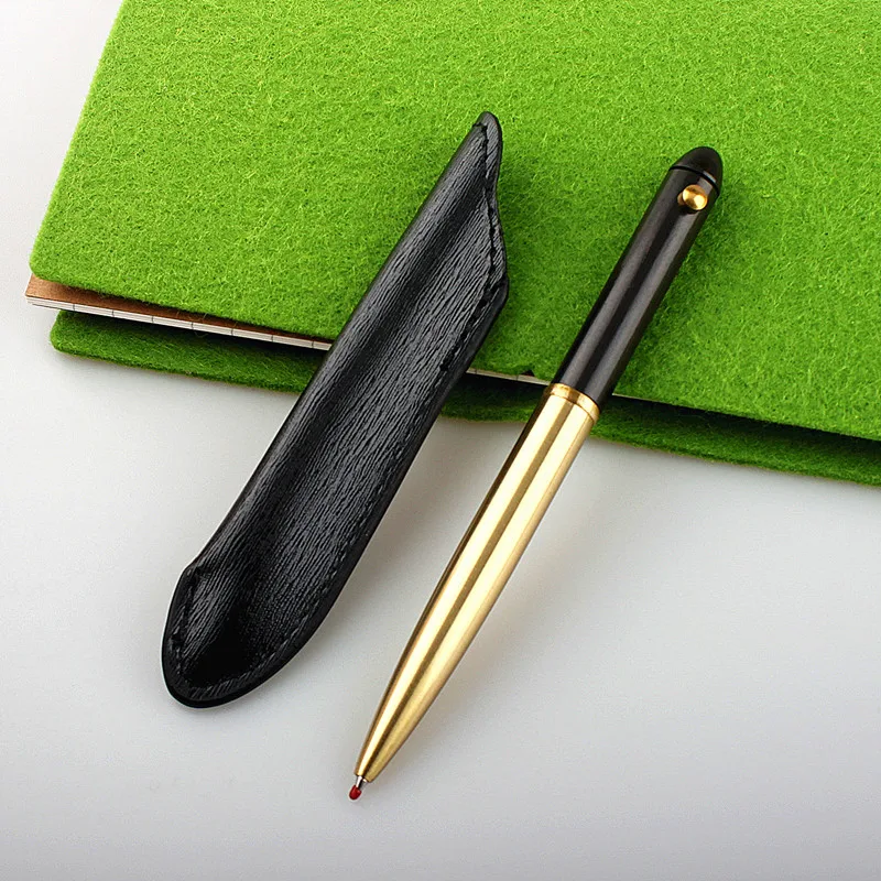 wood and bronze Metal ballpoint pen Ink Sign Pen Rotating Black Switzerland Refill Business Signing School Office Stationery