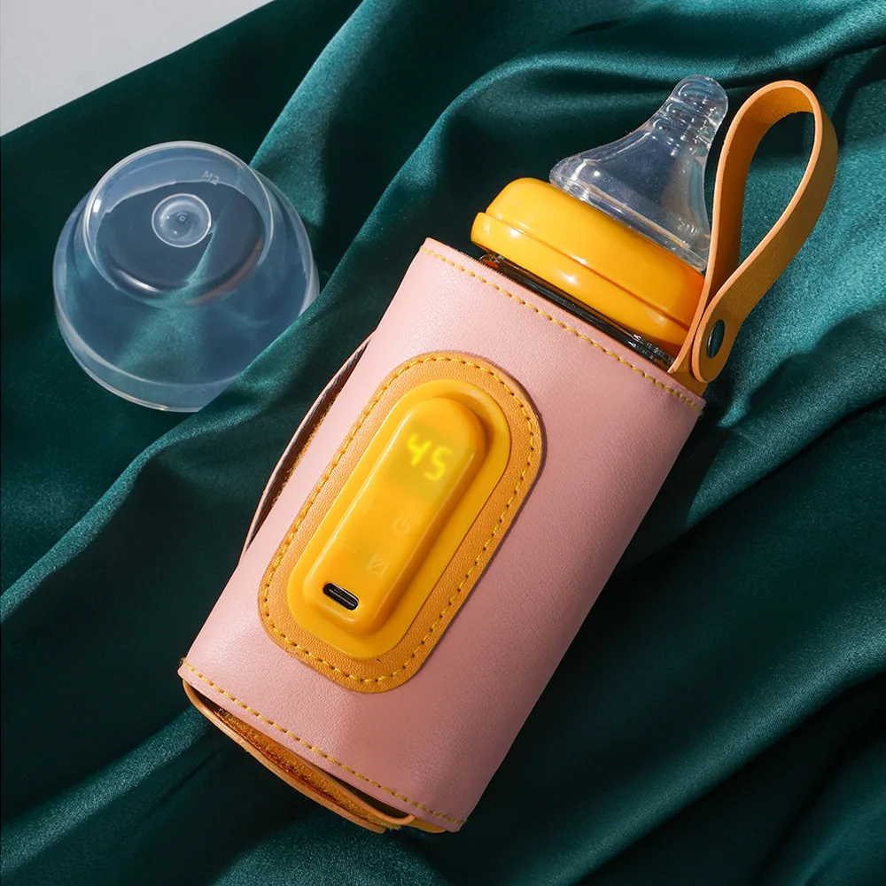 

Baby Nursing Bottle Heater Safe Heating USB Milk Warmers Adjust the Temperature On The Go Outdoor Winter for Mom Daycare Travel