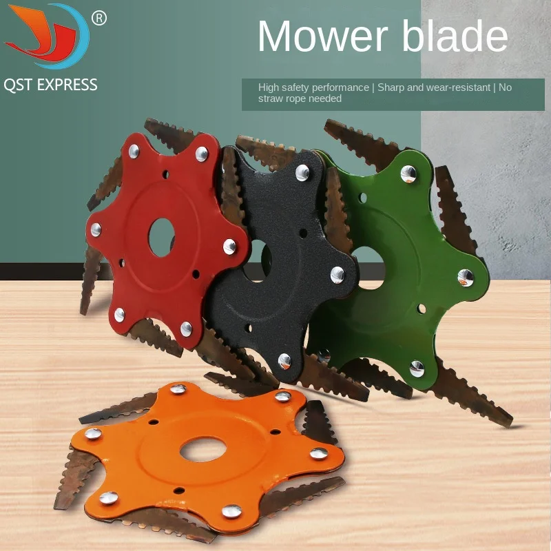 

New toothed lawn mower blade, six blade blade, mowing head, six blade cyclone blade, agricultural weeding machine accessories