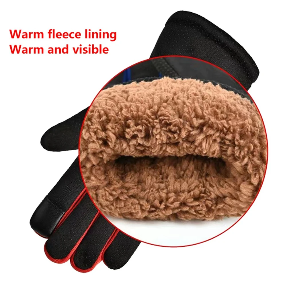 Warm Ski Gloves Polyester Warm&Light Waterproof And Breathable The Wrist Can Be Tightened And Relaxed for A Better Fit 4
