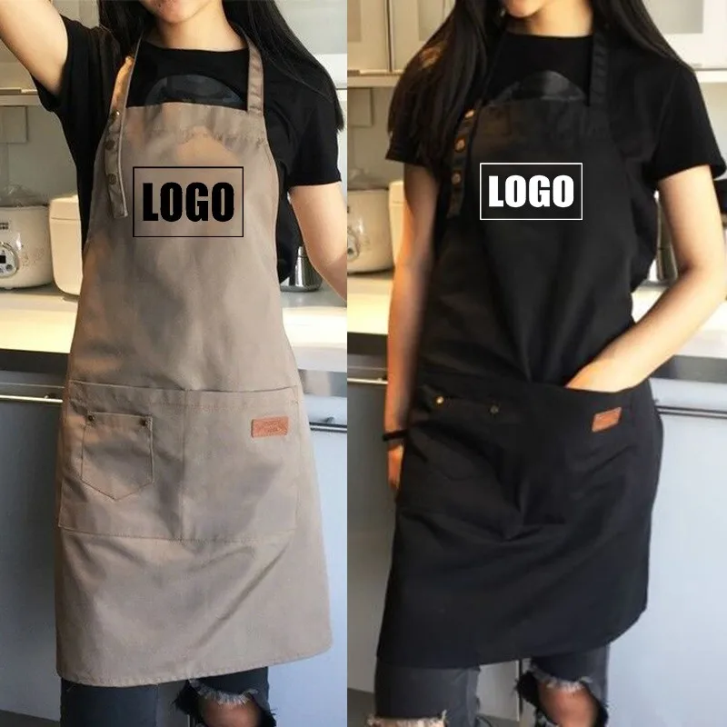 

2023 Free Shipping Fashion Kitchen Aprons For Woman Men Chef Work Grill Restaurant Bar Shop Cafes Beauty Nails Studios Uniform