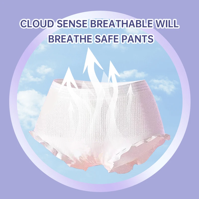 1Packs Sanitary Pants Disposable Night Use Pants Sanitary Napkins Ultra-Thin Menstrual Pants Sleepwear Postpartum Care Pad  rtum 6