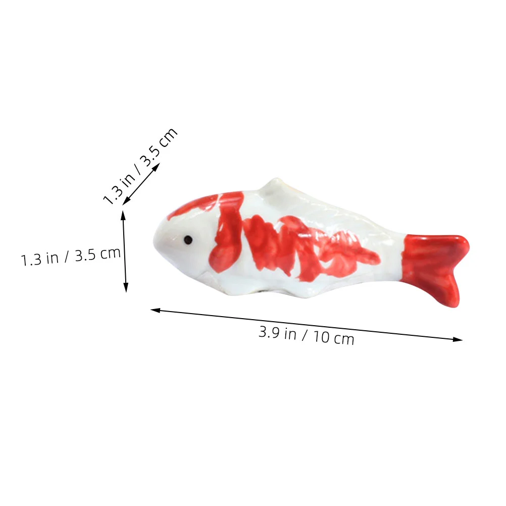 Floating Fish Ornaments Tank Crafts Goldfish Statue Ceramic Figurine Aquarium Decor 2 Pcs fish tank ornaments,fish tank decorations,aquarium ornaments,mini landscape ornaments