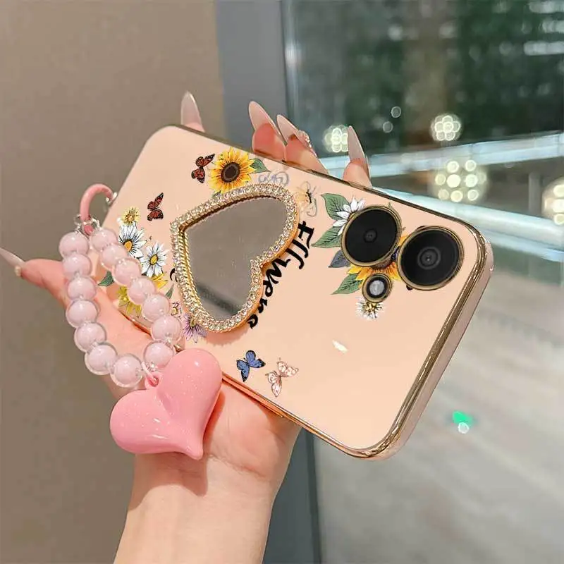 3-Piece Floral Bloom Phone Case Set with Lanyard and Stand