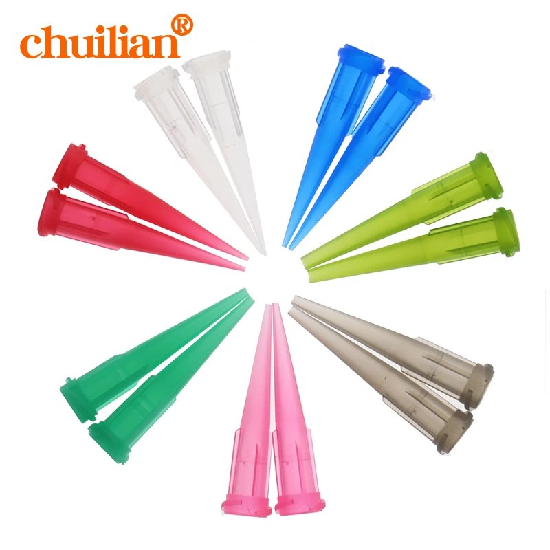 chuilian 14G-25G TT assorted Plastic Conical Smoothflow Tapered Needle/Tips Dispense Tips set Glue dispensing nozzle stainless steel flux core wire