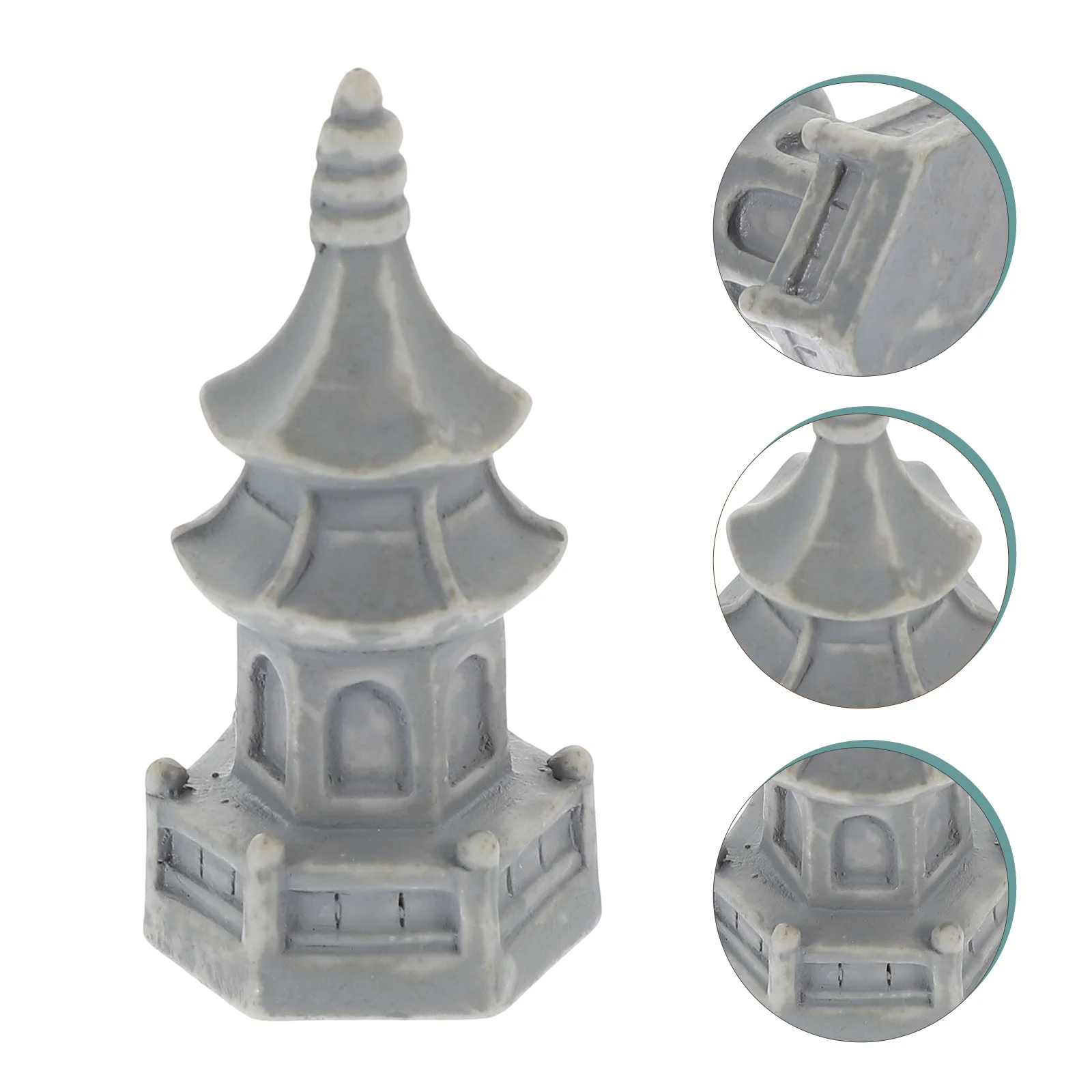 

10pcs Pagoda Statue Tower Statue Zen Garden Pagoda Decor Bonsai Miniature Pagoda