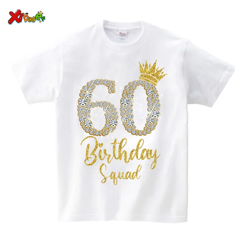 Diamond 60th Birthday Queen Shirt Family Matching Outfit Birthday Crew TShirt 60th Party Custom Name Shirt Family Birthday Squad 5