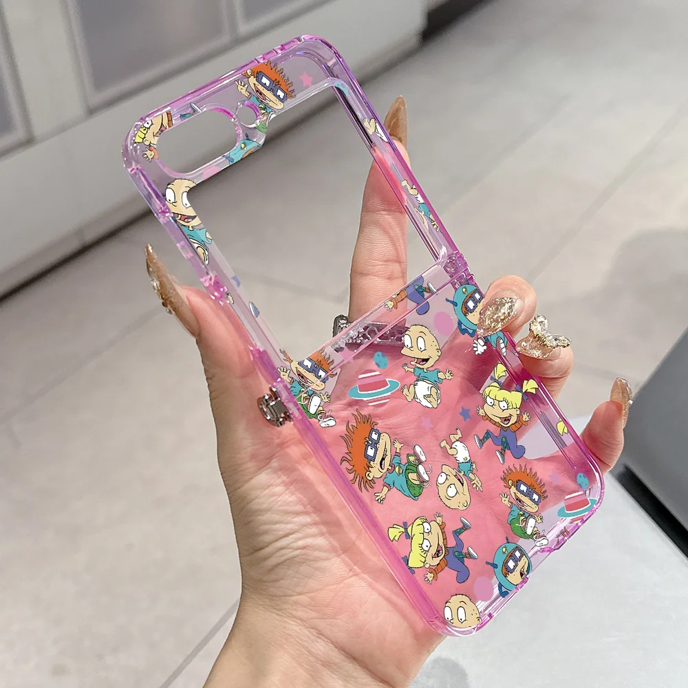 Cartoon Funny Rugrats Semi-Transparent Foldable Soft TPU Phone Case