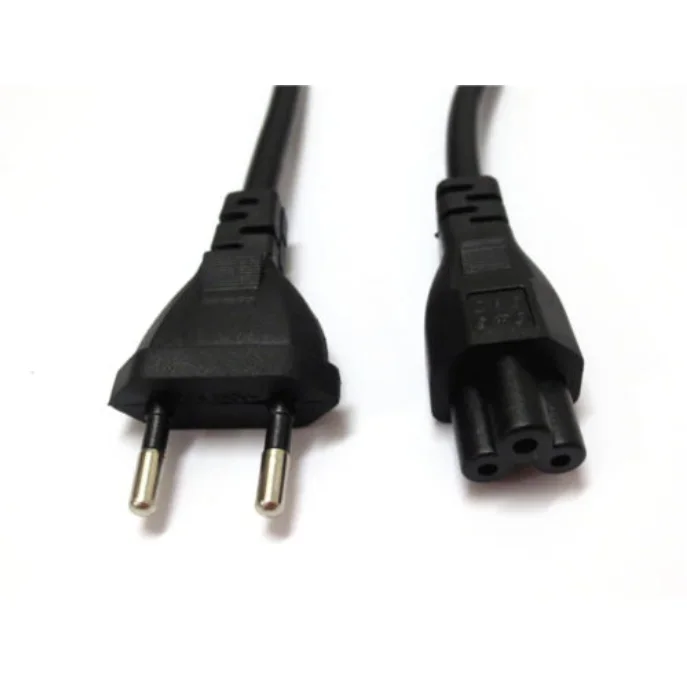 Power Cord EU 2Pin to IEC 320 C5 3pin Micky Cord fr Notebook 1.2 Meter long