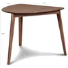 Mid-Century Modern Oscar Corner Table 3-Piece Dining Set, Walnut 2
