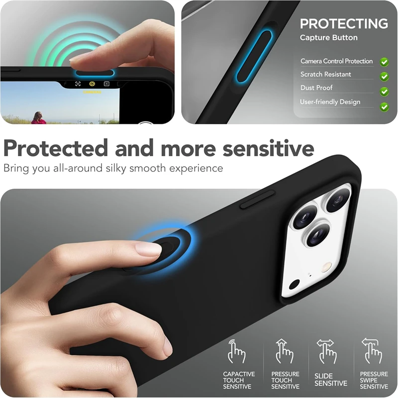 Liquid Silicone Magnetic Phone Case with MagSafe Compatibility