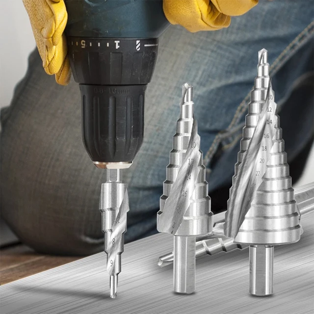 Punta A Gradino 4-32mm Con Rivestimento In Titanio - Per Metallo, Legno E Acciaio - Foto 7