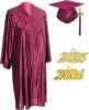 Unisex Adult Shiny Graduation cap and gown Tassel 2024 2025 Year Charm Package School Skirt  School Uniform 5