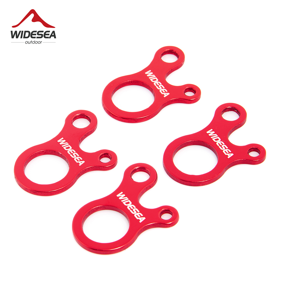 Widesea 4pcs Camping Hiking Tent Wind Rope Buckle Adjustable Aluminium Alloy Cord Buckles Equipment Outdoor Tents Accessory