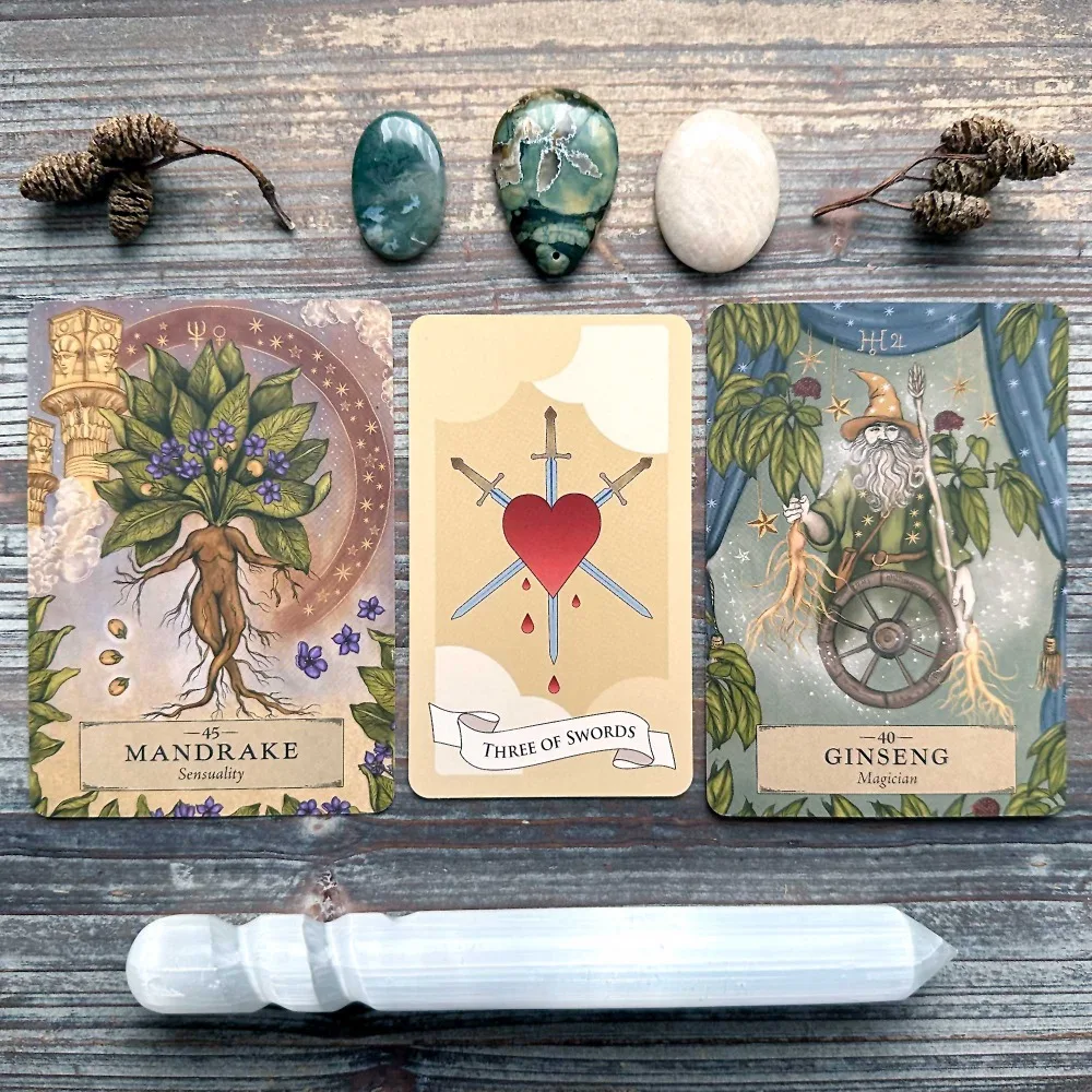 55 Cards 10.4*7.3cm The Herbal Astrology Pocket Oracle Alchemize The Ancient Healing Power of Plants and The Wisdom of Astrology 5