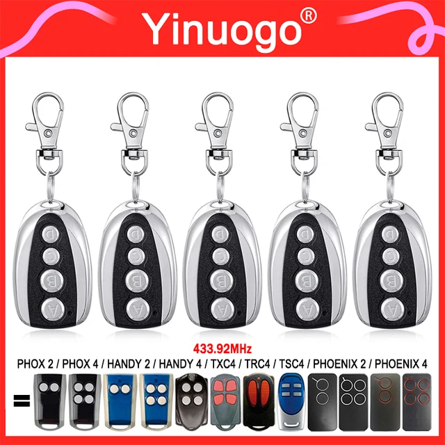 For PHOX2 PHOX4 PHOX PHOENIX2 PHOENIX4 TXC4 TRC4 TSC4 HANDY2 HANDY4 PHOX2-433 PHOX4-433 Garage Door Remote Control 433.92MHz 1